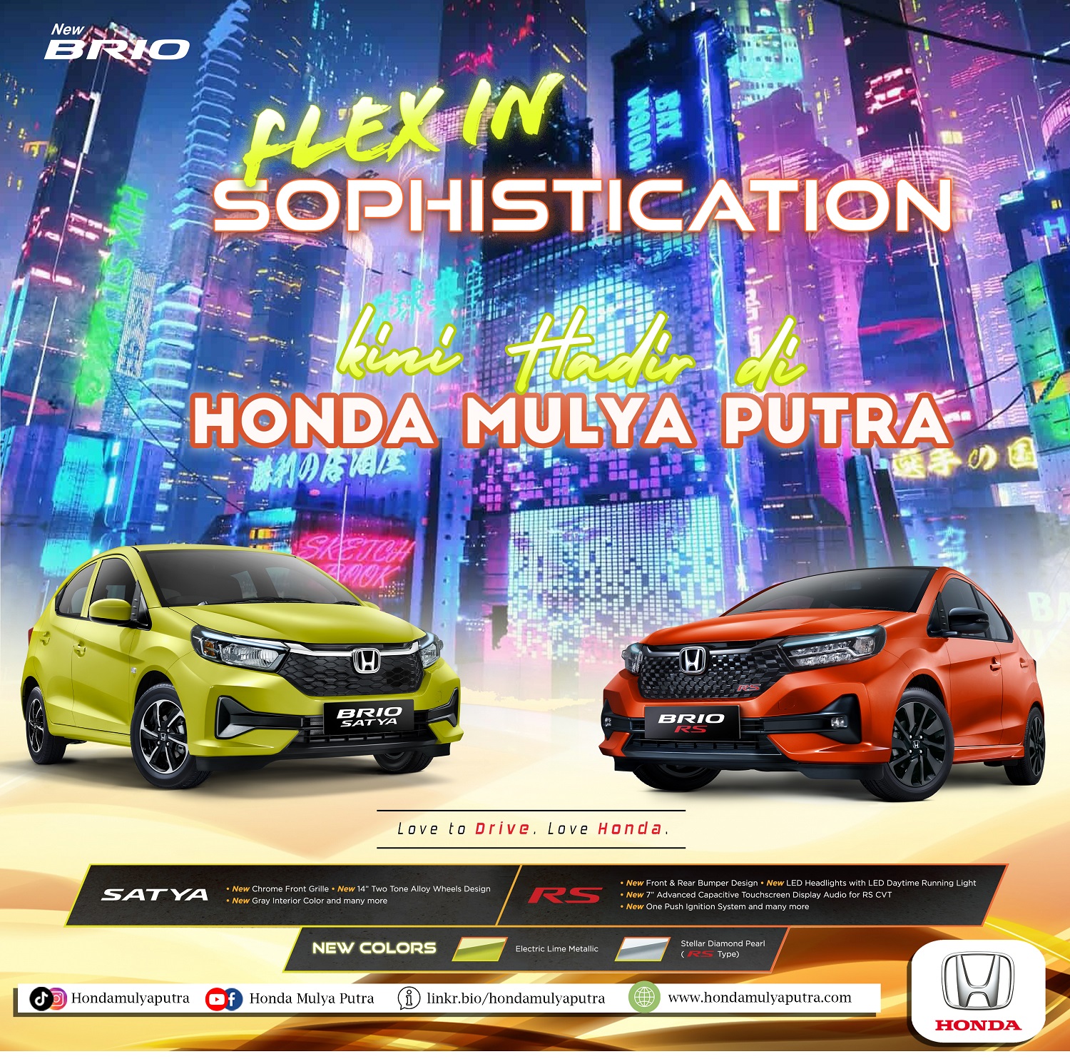 New Honda Brio hadir dengan tampilan lebih Sporty dan Gagah