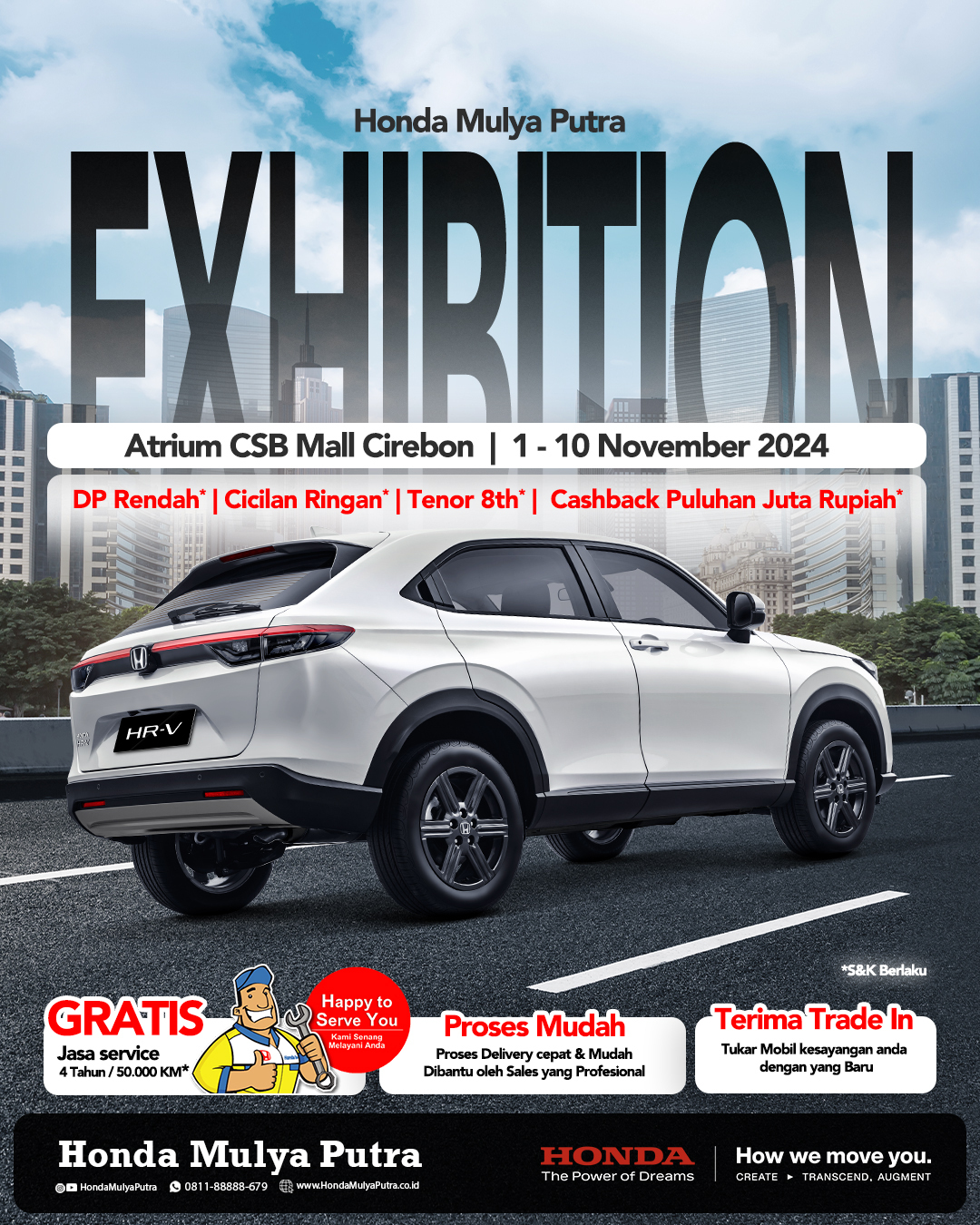 Honda Mulya Putra Exhibition di Atrium CSB Mall Cirebon! Nikmati Berbagai Promo Menarik Mulai 1 - 10 November 2024