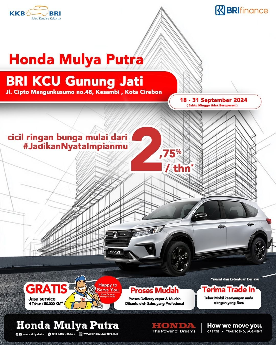 Honda Mulya Putra Hadir di Pameran BRI Finance!