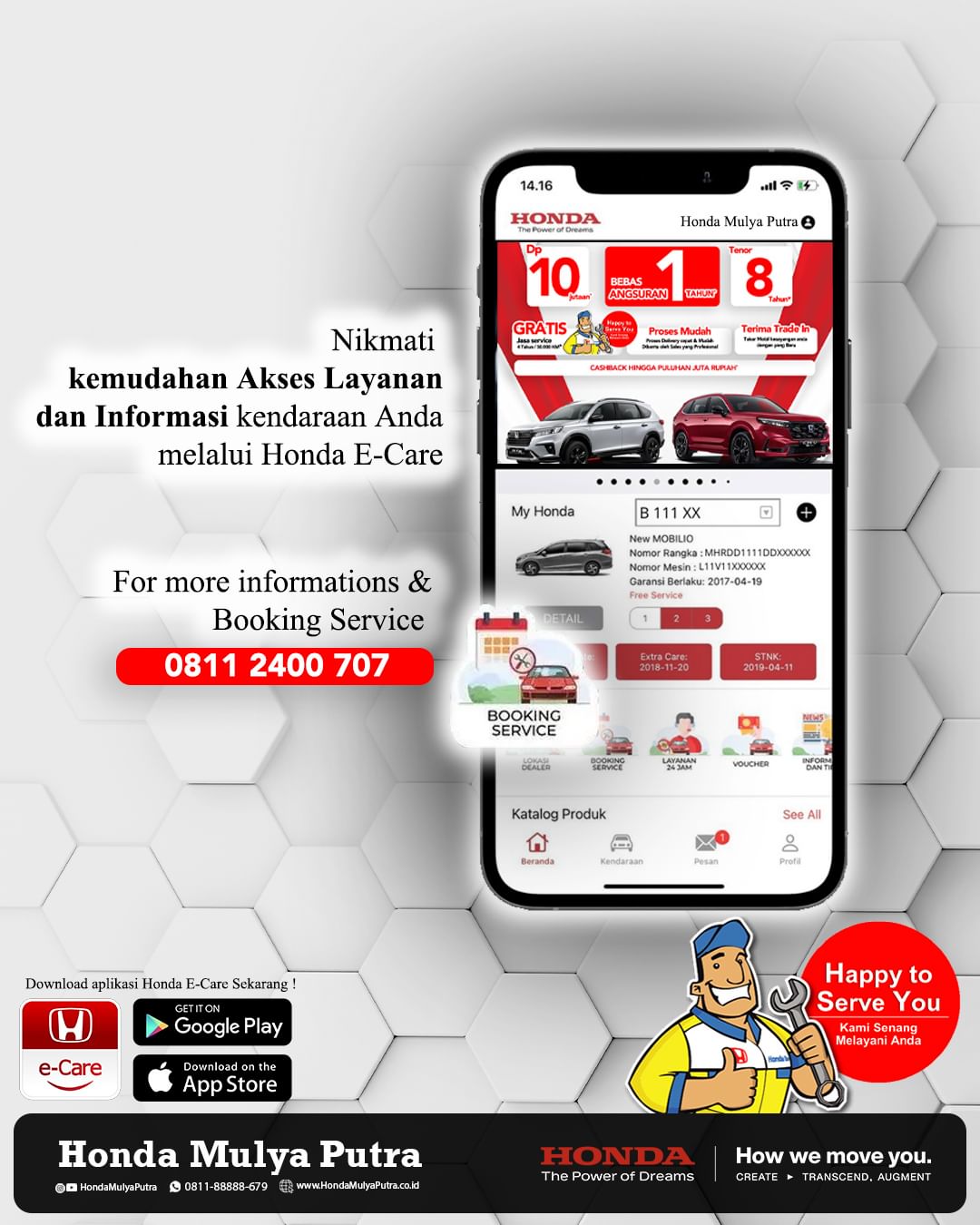 Nikmati Kemudahan Layanan dengan Honda E-Care